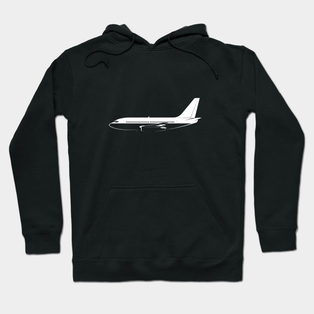 Boeing 737-200 Silhouette Hoodie by Car-Silhouettes